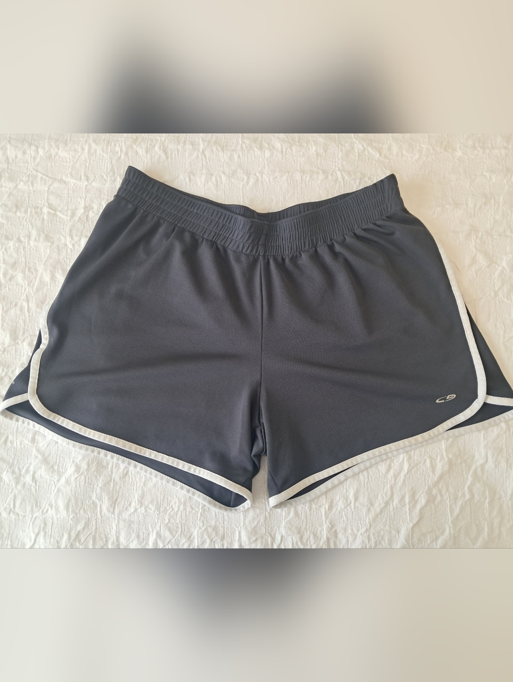 Women's Athletic Shorts - Charcoal with White Trim